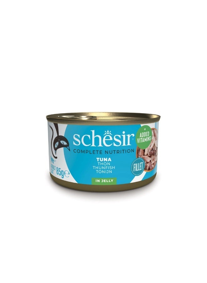 Schesir Complete & Balanced Nutrition Wet Cat Food in Jelly Can- Tuna 85g [MOQ:12pcs] - Image 1